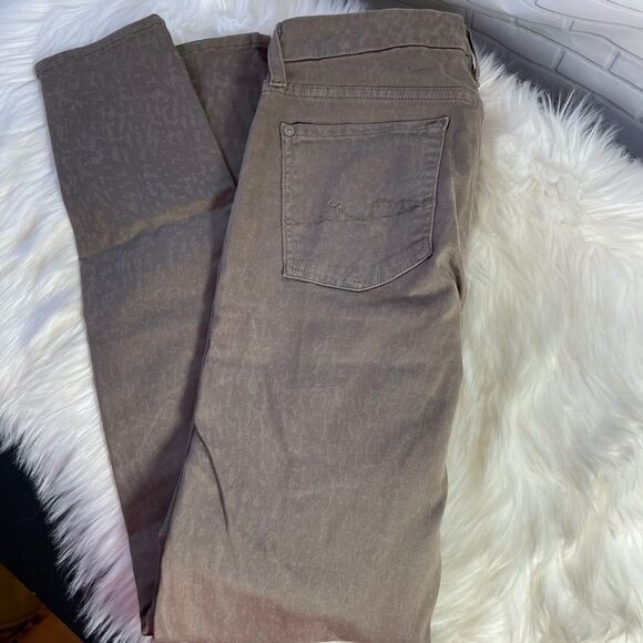 7 FAM Gwenevere Brown Skinny Jeans Sz 27 - Picture 2 of 7